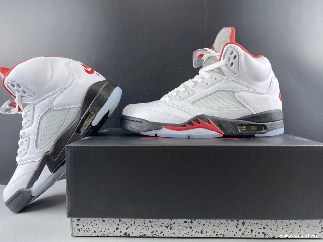 Rep Silver DA1911-102 Retro (2020) Tongue Jordan Red Fire 5 Air 0726
